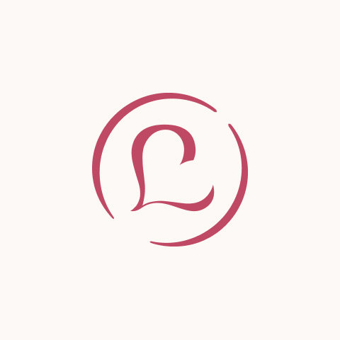 Logo literatura rose foncé sur fond crème