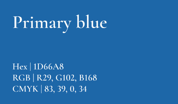 Echantillon de bleu pour Literatura avec tous ses codes couleurs.