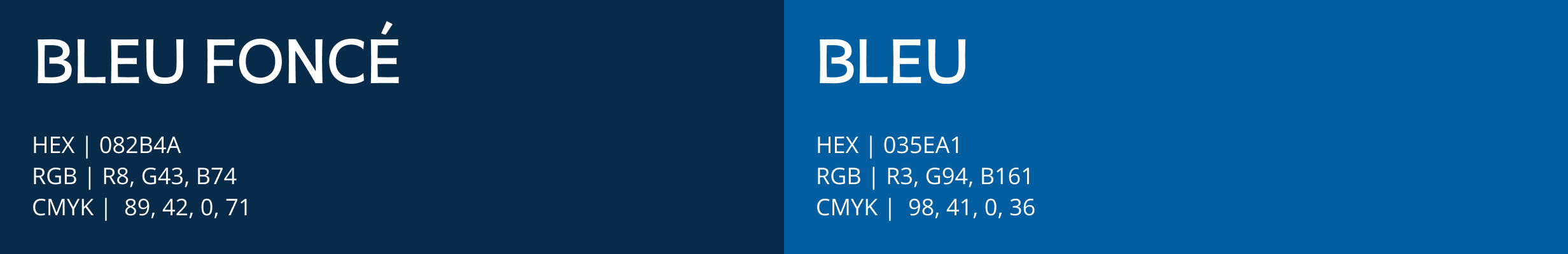 The first part of the color palette consists of dark blue and blue.