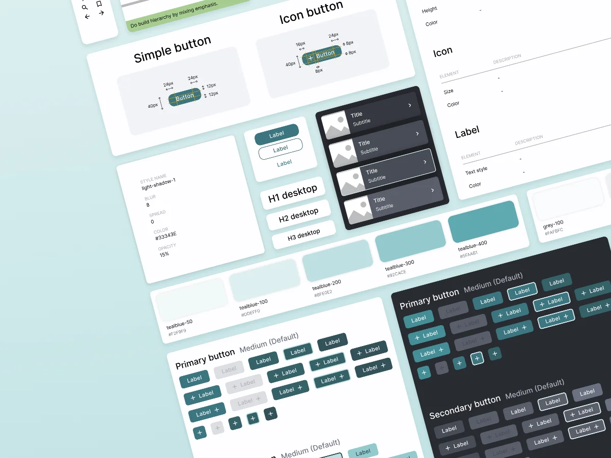 Mosaic of user interface elements.