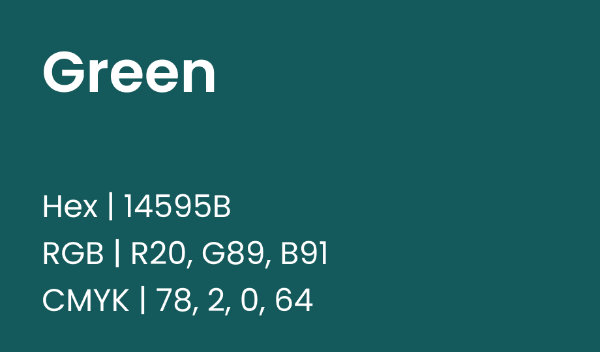 Sample of green for Medica with all its color codes.